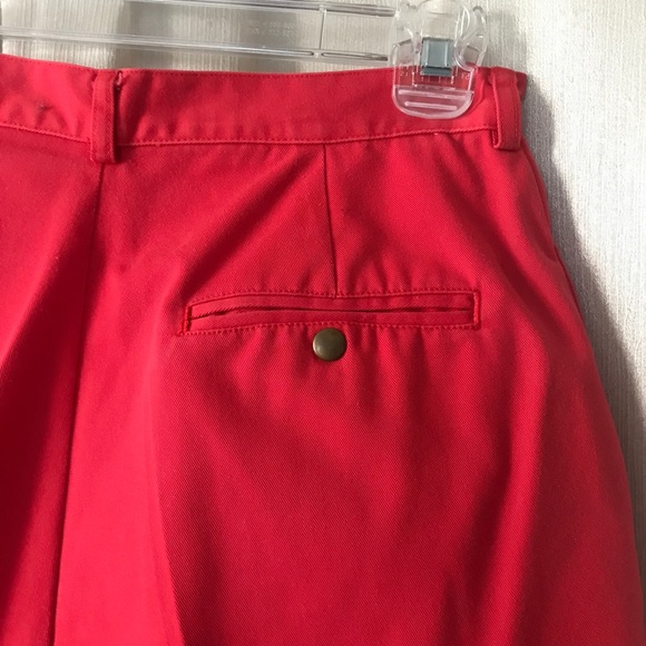 Vintage Carroll Reed Size 8 Red High Waist Shorts Pleated 26” Waist, High Rise.. - Picture 6 of 16